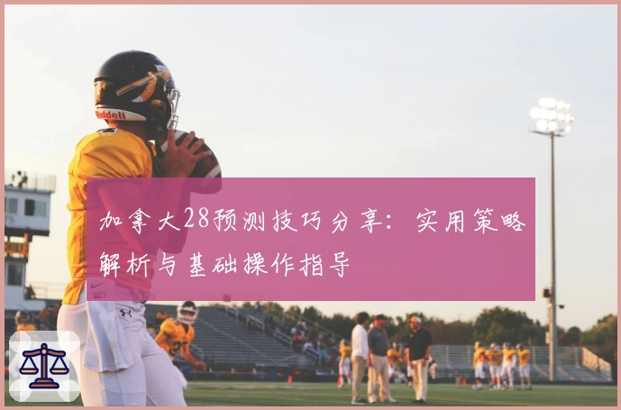 加拿大28预测技巧分享：实用策略解析与基础操作指导